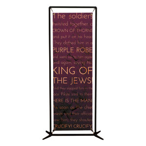 Holy Words Crucifixion 2' x 6' Banner