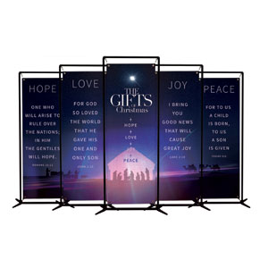 The Gifts of Christmas Advent 5 Banner Set 2' x 6' Banner