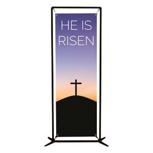 He Is Risen Sunrise 2' x 6' Banner