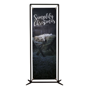 Simplify Christmas Manger 2' x 6' Banner