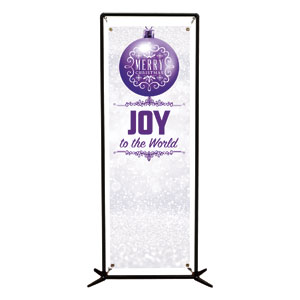 Silver Snow Joy Ornament 2' x 6' Banner