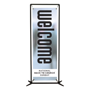 Back to Church Welcomes You 2' x 6' Banner