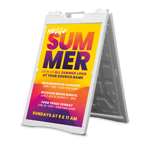 Abstract Summer Events 2' x 3' Street Sign Banners