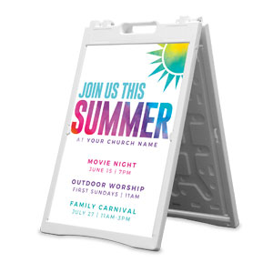 Join Us Summer Watercolor 2' x 3' Street Sign Banners