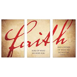 Faith Triptych  3 x 5 Vinyl Banner