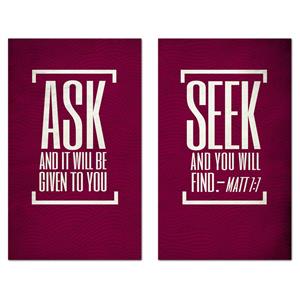 Ask And Seek 3 x 5 Vinyl Banner