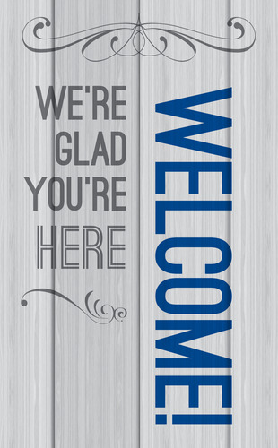 Painted Wood Welcome Banner - Church Banners - Outreach Marketing