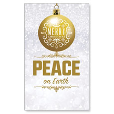 Silver Snow Peace Ornament 