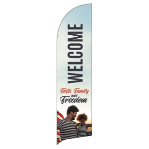 Faith Family Freedom Together Flag Banner