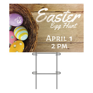 Easter Basket of Eggs 36"x23.5" Large YardSigns
