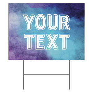 Blue Stucco Your Text 18"x24" YardSigns