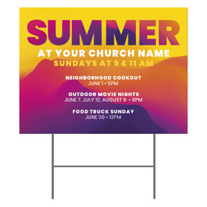 Abstract Summer Events 18"x24" YardSigns