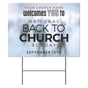 Back to Church Welcomes You Logo 18"x24" YardSigns