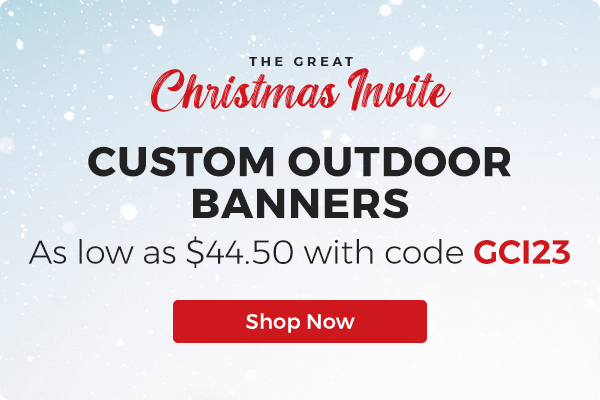 50% Off Custom Outdoor Banners for Christmas