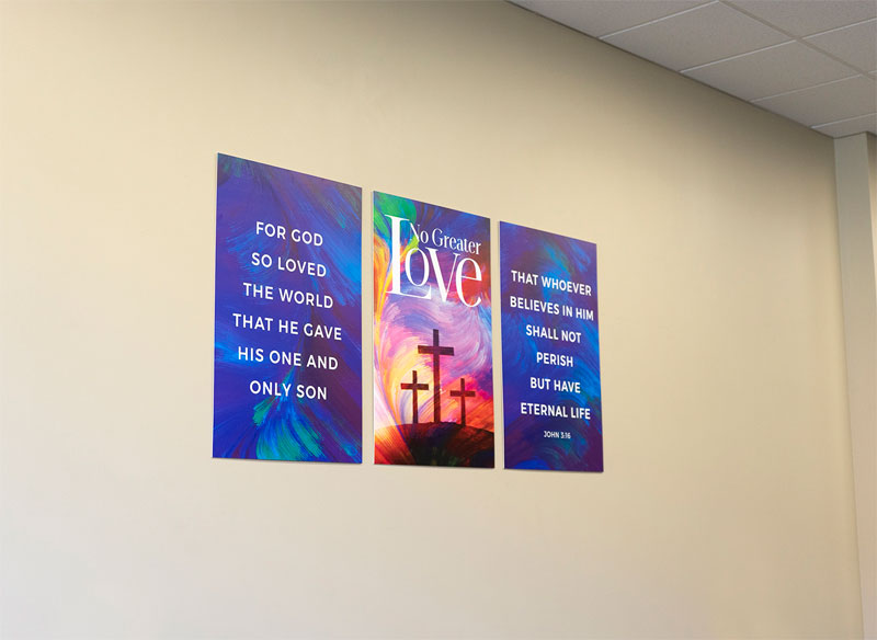 Wall Art, Easter, Easter Let It Change You Triptych, 23 x 34.5 3