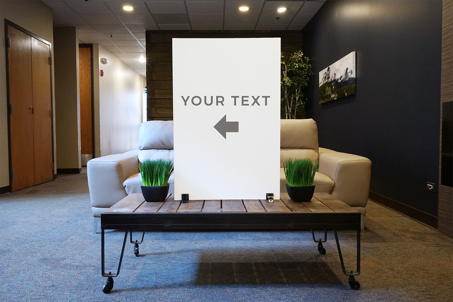 Rigid Signs, You're Invited, Blue Stucco Your Text, 34.5 x 34.5 6