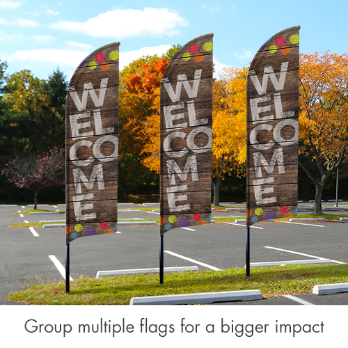 Banners, Welcome, Bright Meadow Welcome, 2' x 8.5' 2