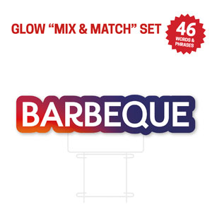 Glow Messages Barbeque Die Cut Yard Sign