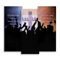 "Worship Loud" Banner Triptych