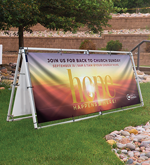 Hope Happens Here Church Banners