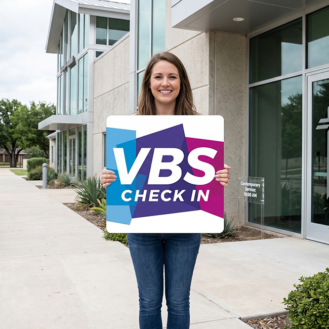 VBS Handheld Greeting Sign