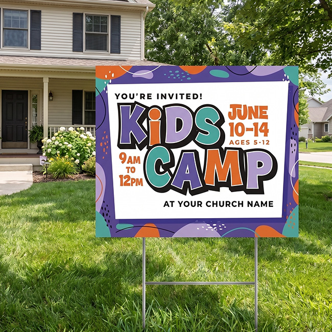 VBS Camp Yard Sign