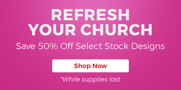 50% Off Sale Save on select stock banner designs while supplies last