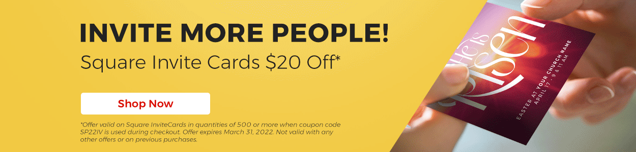 Square Invite Cards! Now $20 off with code! Show now. Use coupon code SP22IV at checkout until March 31, 2022