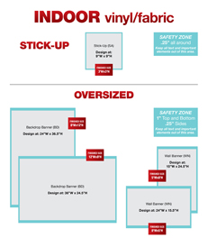 Oversized Indoor Banner Size Chart