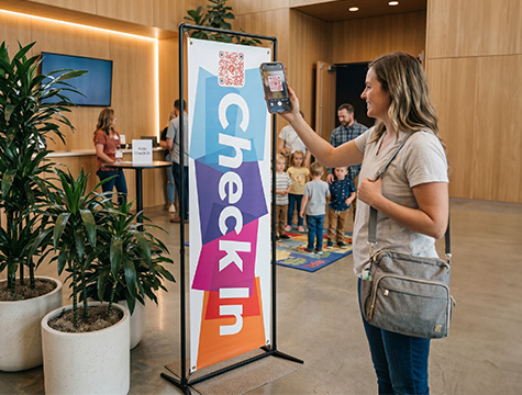 QR Indoor Signage Example