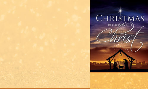 Bulletins, Christmas, Christmas Begins Christ - 8.5 x 14, 8.5 x 14