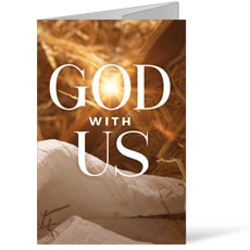 God With Us Manger Gold 