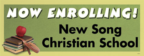 Banners, Now Enrolling 3 x 8, 3' x 8'