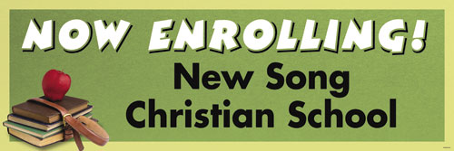 Banners, Now Enrolling - 12, 4' x  12'