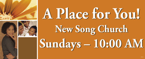 Banners, Church Theme, Place For You AFA - 4 x 10, 4' x 10'