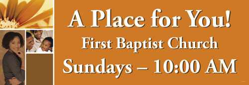 Banners, Church Theme, Place For You - AFA - 12, 4' x  12'