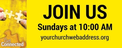 Banners, Church Theme, Get Connected - 10, 4' x 10'