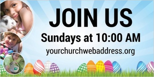 Banners, Easter, Free Egg Hunt - 4 x 8, 4' x 8'