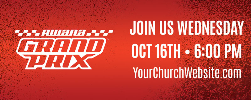 Awana Grand Prix Banner - Church Banners - Outreach Marketing