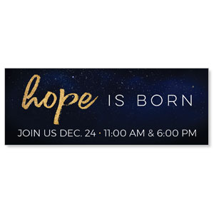 Christmas Star Hope is Born - 3x8 ImpactBanners