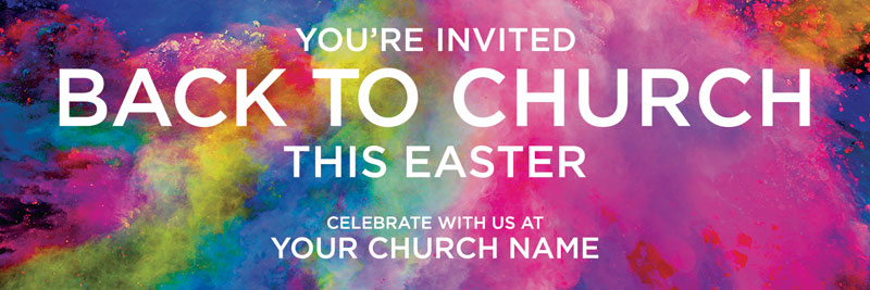 Back to Church Easter Banner - Church Banners - Outreach Marketing