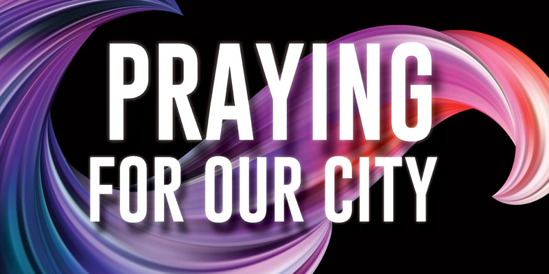 Twisted Paint Praying For Our City Banner - Church Banners - Outreach ...