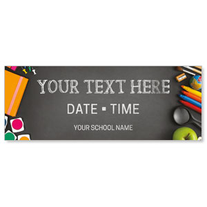 School Supplies Your Text ImpactBanners
