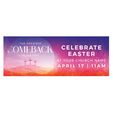 Outreach.com The Greatest Comeback In History Easter Sunday digital sermon series church kit small group study church banners outdoor banners vinyl banners