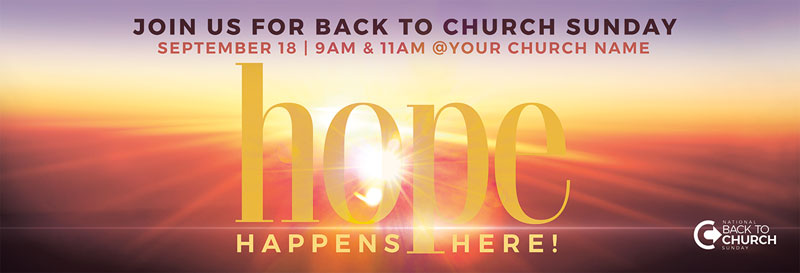 BTCS Hope Happens Here Banner - Church Banners - Outreach Marketing