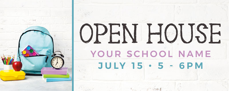 Banners, Welcome, School Open House, 4' x 10'