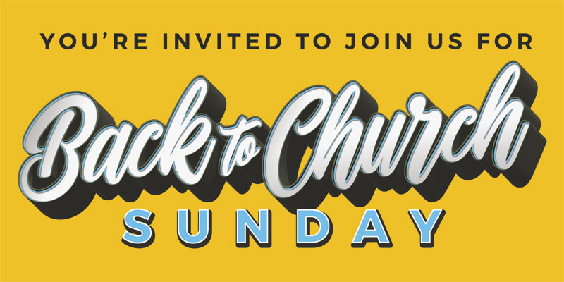 Back to Church Sunday Celebration Banner - Church Banners - Outreach ...