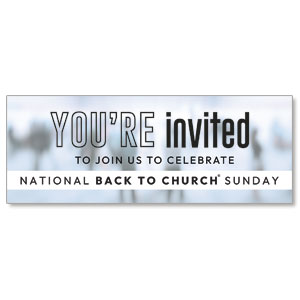Outreach.com Back to Church Welcomes You digital sermon series church kit small group study church banners street signs curbside signage a-frame sandwichboard sign