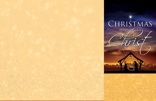 Bulletins, Christmas, Christmas Begins Christ - 11 x 17, 11 x 17