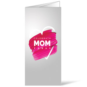 Mom Pink Paint Strokes Bulletins